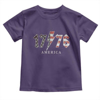 Patriotic 4th Of July 1776 America Classic Rock Toddler T Shirt Vintage American Flag