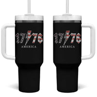 Patriotic 4th Of July 1776 America Classic Rock Tumbler With Handle Vintage American Flag