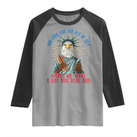 Funny You Look Like The 4th Of July Makes Me Want A Hot Dog Real Bad Raglan Shirt Eagle Statue Of Liberty - Wonder Print Shop