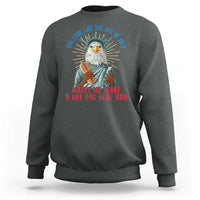 Funny You Look Like The 4th Of July Makes Me Want A Hot Dog Real Bad Sweatshirt Eagle Statue Of Liberty - Wonder Print Shop
