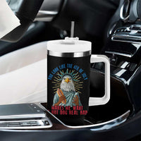 Funny You Look Like The 4th Of July Makes Me Want A Hot Dog Real Bad Tumbler With Handle Eagle Statue Of Liberty - Wonder Print Shop