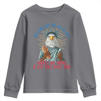 Funny You Look Like The 4th Of July Makes Me Want A Hot Dog Real Bad Youth Sweatshirt Eagle Statue Of Liberty - Wonder Print Shop