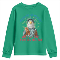 Funny You Look Like The 4th Of July Makes Me Want A Hot Dog Real Bad Youth Sweatshirt Eagle Statue Of Liberty - Wonder Print Shop