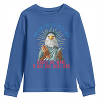 Funny You Look Like The 4th Of July Makes Me Want A Hot Dog Real Bad Youth Sweatshirt Eagle Statue Of Liberty - Wonder Print Shop