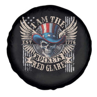 Funny 4th Of July Patriotic Skull Spare Tire Cover I Am The Rockets Red Glare EST 1776 - Wonder Print Shop