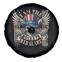 Funny 4th Of July Patriotic Skull Spare Tire Cover I Am The Rockets Red Glare EST 1776 - Wonder Print Shop