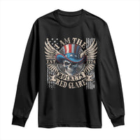 Funny 4th Of July Patriotic Skull Long Sleeve Shirt I Am The Rockets Red Glare EST 1776 - Wonder Print Shop