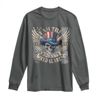 Funny 4th Of July Patriotic Skull Long Sleeve Shirt I Am The Rockets Red Glare EST 1776 - Wonder Print Shop
