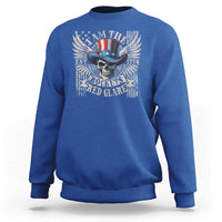 Funny 4th Of July Patriotic Skull Sweatshirt I Am The Rockets Red Glare EST 1776 - Wonder Print Shop