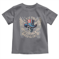 Funny 4th Of July Patriotic Skull Toddler T Shirt I Am The Rockets Red Glare EST 1776 - Wonder Print Shop
