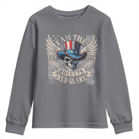 Funny 4th Of July Patriotic Skull Youth Sweatshirt I Am The Rockets Red Glare EST 1776 - Wonder Print Shop