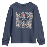 Funny 4th Of July Patriotic Skull Youth Sweatshirt I Am The Rockets Red Glare EST 1776 - Wonder Print Shop