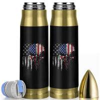 Funny 4th Of July Vintage American Flag Skull Skeleton Bullet Tumbler - Wonder Print Shop