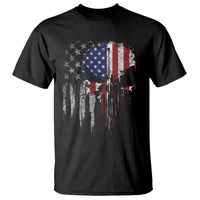 Funny 4th Of July Vintage American Flag Skull Skeleton T Shirt - Wonder Print Shop