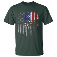 Funny 4th Of July Vintage American Flag Skull Skeleton T Shirt - Wonder Print Shop