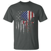 Funny 4th Of July Vintage American Flag Skull Skeleton T Shirt - Wonder Print Shop