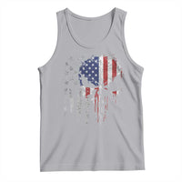 Funny 4th Of July Vintage American Flag Skull Skeleton Tank Top - Wonder Print Shop