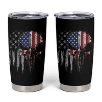 Funny 4th Of July Vintage American Flag Skull Skeleton Tumbler Cup - Wonder Print Shop