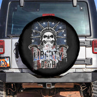 4th Of July Liberty Or Death Spare Tire Cover Statue Of Liberty Skull American Flag - Wonder Print Shop