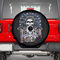 4th Of July Liberty Or Death Spare Tire Cover Statue Of Liberty Skull American Flag - Wonder Print Shop