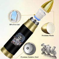 4th Of July Liberty Or Death Bullet Tumbler Statue Of Liberty Skull  American Flag - Wonder Print Shop