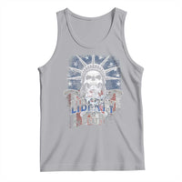 4th Of July Liberty Or Death Tank Top Statue Of Liberty Skull American Flag - Wonder Print Shop