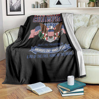 1776 National Champions 250th Anniversary USA Throw Blanket Land Of The Free Home Of The Brave