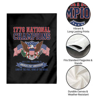 1776 National Champions 250th Anniversary USA Garden Flag Land Of The Free Home Of The Brave