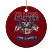 1776 National Champions 250th Anniversary USA Ceramic Ornament Land Of The Free Home Of The Brave