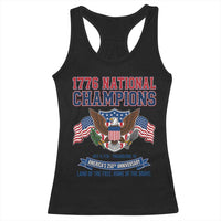 1776 National Champions 250th Anniversary USA Racerback Tank Top Land Of The Free Home Of The Brave