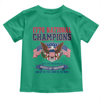 1776 National Champions 250th Anniversary USA Toddler T Shirt Land Of The Free Home Of The Brave