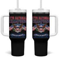 1776 National Champions 250th Anniversary USA Tumbler With Handle Land Of The Free Home Of The Brave