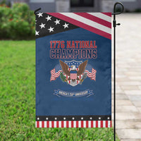 1776 National Champions 250th Anniversary USA Patriotic Garden Flag Land Of The Free Home Of The Brave
