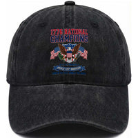 1776 National Champions 250th Anniversary USA Washed Cotton Baseball Cap Land Of The Free Home Of The Brave