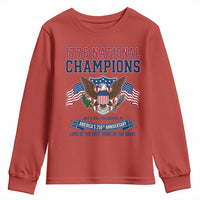 1776 National Champions 250th Anniversary USA Youth Sweatshirt Land Of The Free Home Of The Brave