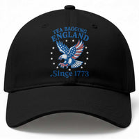 Tea Bagging England Since 1773 Baseball Cap Patriotic Eagle 4th of July