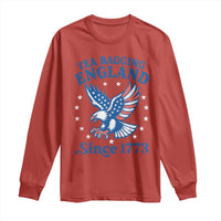 Tea Bagging England Since 1773 Long Sleeve Shirt Patriotic Eagle 4th of July