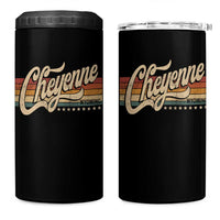 Cheyenne Wyoming Pride Retro Vintage WY State 4 in 1 Can Cooler Tumbler