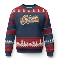 Cheyenne Wyoming Pride Retro Vintage WY State Ugly Christmas Sweater