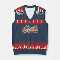 Cheyenne Wyoming Pride Retro Vintage WY State V-Neck Knit Sweater Vest