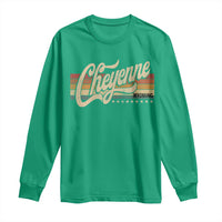 Cheyenne Wyoming Pride Retro Vintage WY State Long Sleeve Shirt