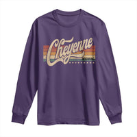Cheyenne Wyoming Pride Retro Vintage WY State Long Sleeve Shirt