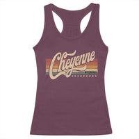 Cheyenne Wyoming Pride Retro Vintage WY State Racerback Tank Top