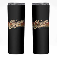 Cheyenne Wyoming Pride Retro Vintage WY State Skinny Tumbler