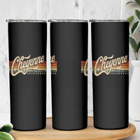 Cheyenne Wyoming Pride Retro Vintage WY State Skinny Tumbler