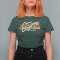 Cheyenne Wyoming Pride Retro Vintage WY State T Shirt For Women