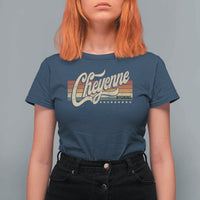 Cheyenne Wyoming Pride Retro Vintage WY State T Shirt For Women