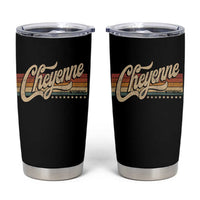 Cheyenne Wyoming Pride Retro Vintage WY State Tumbler Cup