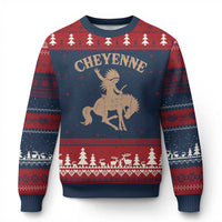 Cheyenne State Native American Cowboy Rodeo Ugly Christmas Sweater