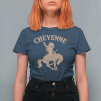 Cheyenne State Native American Cowboy Rodeo T Shirt For Women